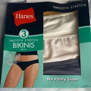 Hanes Women's Smooth Stretch Bikinis - Black, White, Cream